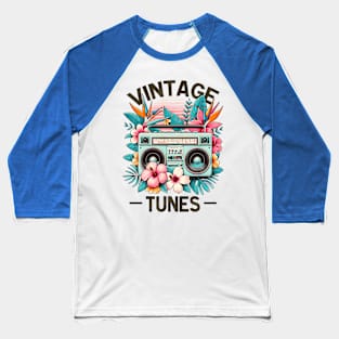 Vintage tunes - 80s Nostalgia Retro Baseball T-Shirt